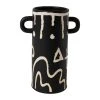 SEMA DESIGN Vase Visage Arty Noir Et Ivoire 15.5X9.5Xh21Cm En Gres -SEMA design Boutique 75323 DEB WEB
