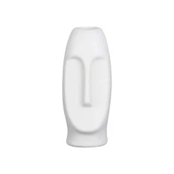 SEMA DESIGN Vase Face Blanc 6X5.5Xh13.5Cm Gres