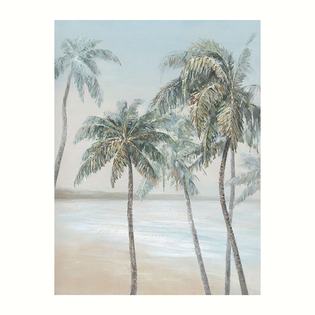 SEMA DESIGN Tableau Palmeraie Pastel 90x120cm Polyester Et Sapin 3 SEMA DESIGN Tableau Palmeraie Pastel 90x120cm Polyester Et Sapin