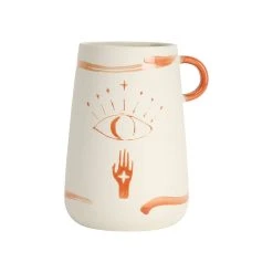 SEMA DESIGN Vase Visionnary Peche Et Naturel 12x9xh16.5cm En Gres