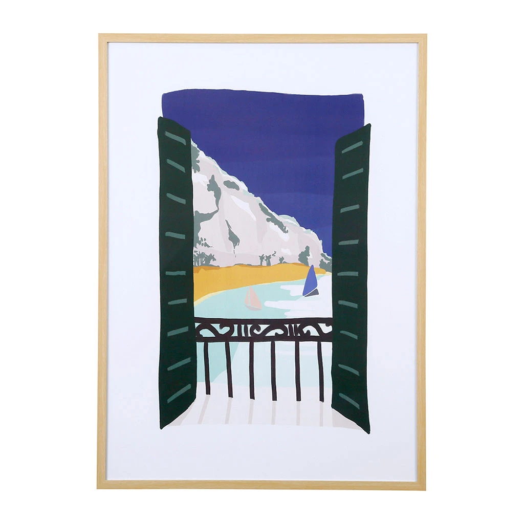 SEMA DESIGN Cadre Deco Encadré Balcon Multicolore 52x72cm 3 SEMA DESIGN Cadre Deco Encadré Balcon Multicolore 52x72cm