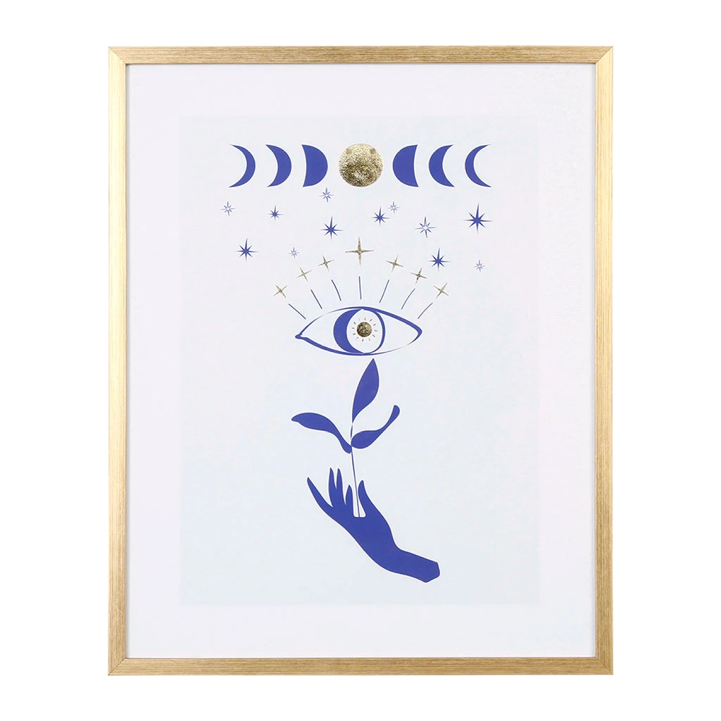 SEMA DESIGN Cadre Deco Encadré Oeil Visionn Bleu Et Doré 42x52cm 3 SEMA DESIGN Cadre Deco Encadré Oeil Visionn Bleu Et Doré 42x52cm