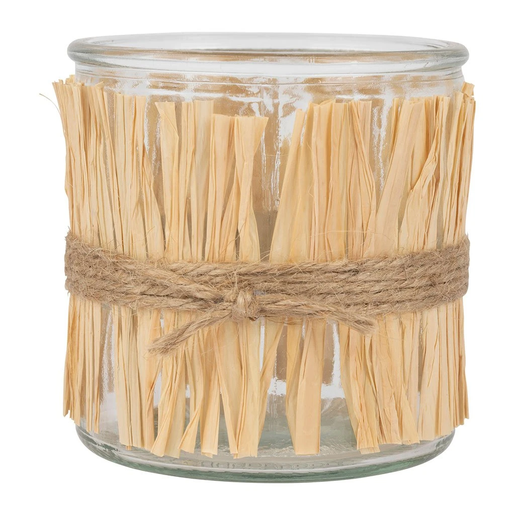 SEMA DESIGN Photophore En Verre Et Raphia Naturel 3 SEMA DESIGN Photophore En Verre Et Raphia Naturel