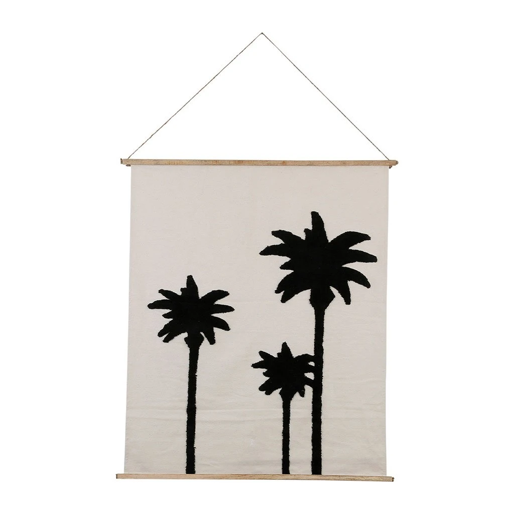 SEMA DESIGN Toile Tuftée Palmea Ecru Et Noir 100x120 3 SEMA DESIGN Toile Tuftée Palmea Ecru Et Noir 100x120