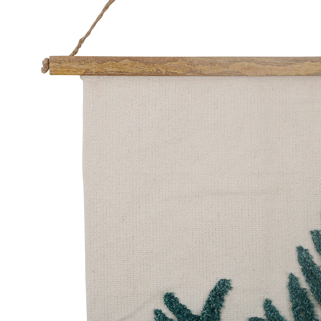 SEMA DESIGN Toile Tuftée écru, Terracotta Et émeraude En Coton - Sweet Leaves 4 SEMA DESIGN Toile Tuftée écru, Terracotta Et émeraude En Coton - Sweet Leaves – Image 2