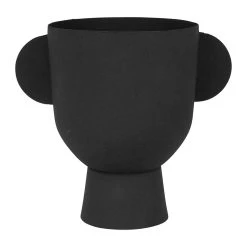 SEMA DESIGN Vase Pour Fleur Séchée En Fer Noir - Terre Brulée