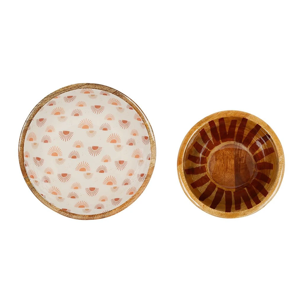 SEMA DESIGN Coupes X2 Terracotta En Manguier - Sweet Leaves 4 SEMA DESIGN Coupes X2 Terracotta En Manguier - Sweet Leaves – Image 2