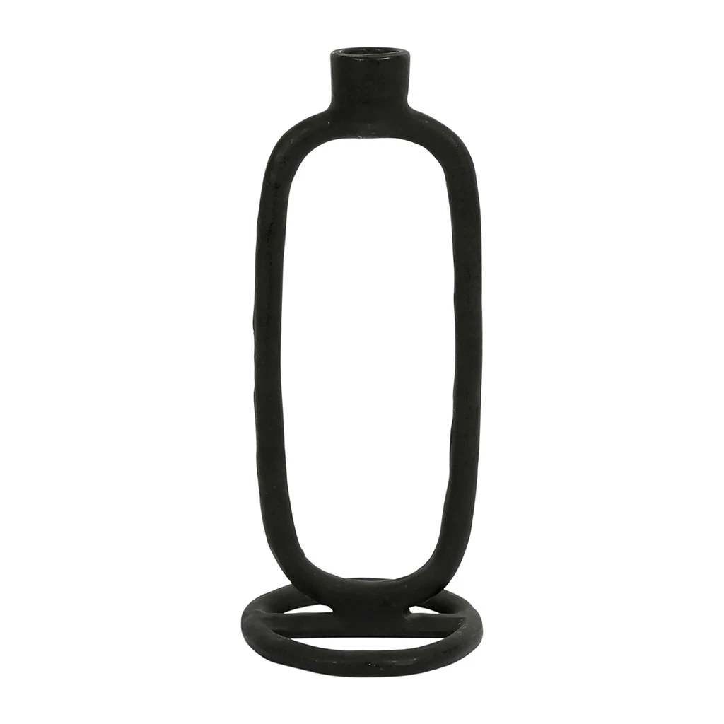 SEMA DESIGN Bougeoir Ovale En Aluminium Noir - Terre Brulee 3 SEMA DESIGN Bougeoir Ovale En Aluminium Noir - Terre Brulee