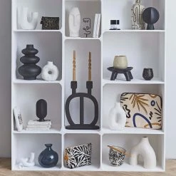 SEMA DESIGN Vase Ligne Blanc Casse D12xh25cm Gres -SEMA design Boutique 873e4 amb 202205 photo 3860gif fds0734