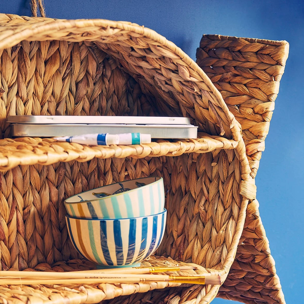 Jardin D'Ulysse Etagere Murale 2 Niveaux (en Lot De 2) Un été A La Mer Naturel Jacinthe D'eau Et Fer 6 Jardin D'Ulysse Etagere Murale 2 Niveaux (en Lot De 2) Un été A La Mer Naturel Jacinthe D'eau Et Fer – Image 4