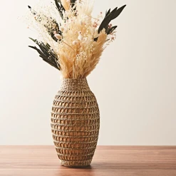 Opjet Vase Hugo En Bambou Et Paille - H34cm -SEMA design Boutique d8baf vase en bambou et paille